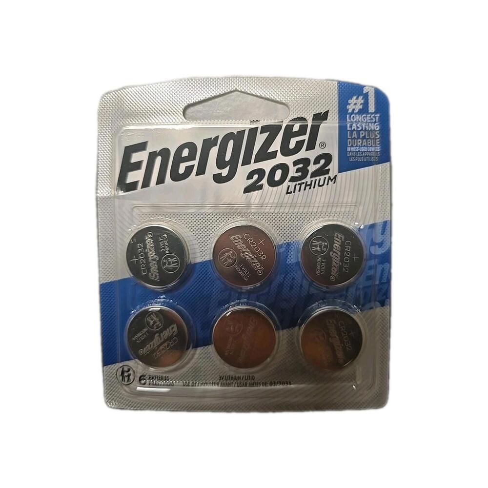 Energizer 2032 Batteries (6 Pack), 3V Lithium Coin Batteries Exp 2031